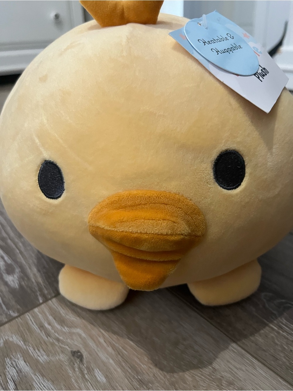 NWT Comfort Bay big Soft Yellow heatable Duck Plushie